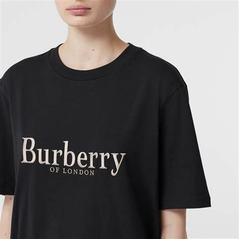 archive logo cotton t-shirt burberry|Burberry Logo Cotton T.